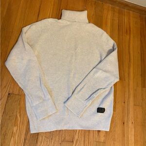 H&M Off-White Turtleneck Knit Sweater